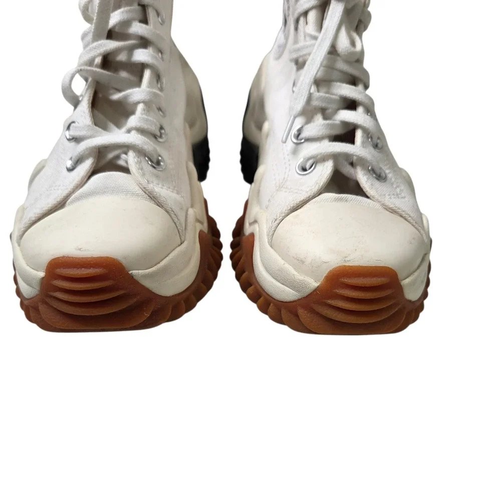 Converse Unisex White Canvas Run Star Motion High Top Platform Sneakers SZ 7 W